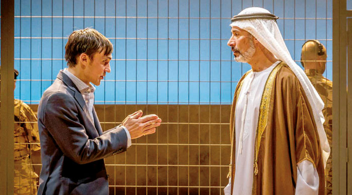 Scene from 'Occupational Hazards' in which Rory Stewart tries to reason with Karim